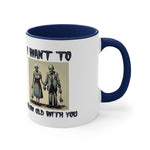 I Want to Grow Old with You Zombies Accent Coffee Mug, 11oz