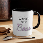World's Best Boss Accent Coffee Mug, 11oz