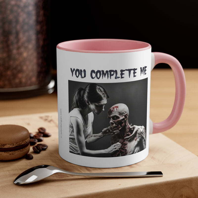 Zombie You Complete Me Accent Coffee Mug, 11oz