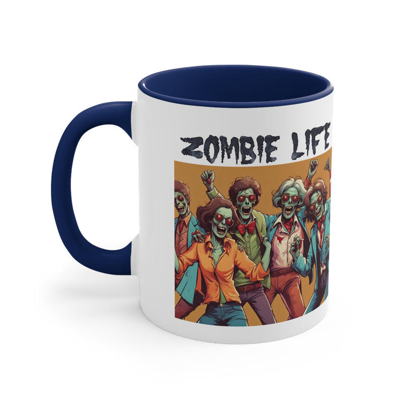 Zombie Life Disco Accent Coffee Mug, 11oz