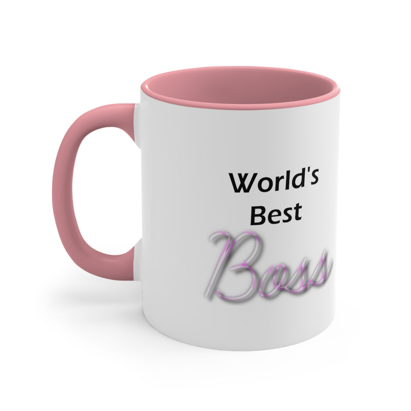World's Best Boss Accent Coffee Mug, 11oz