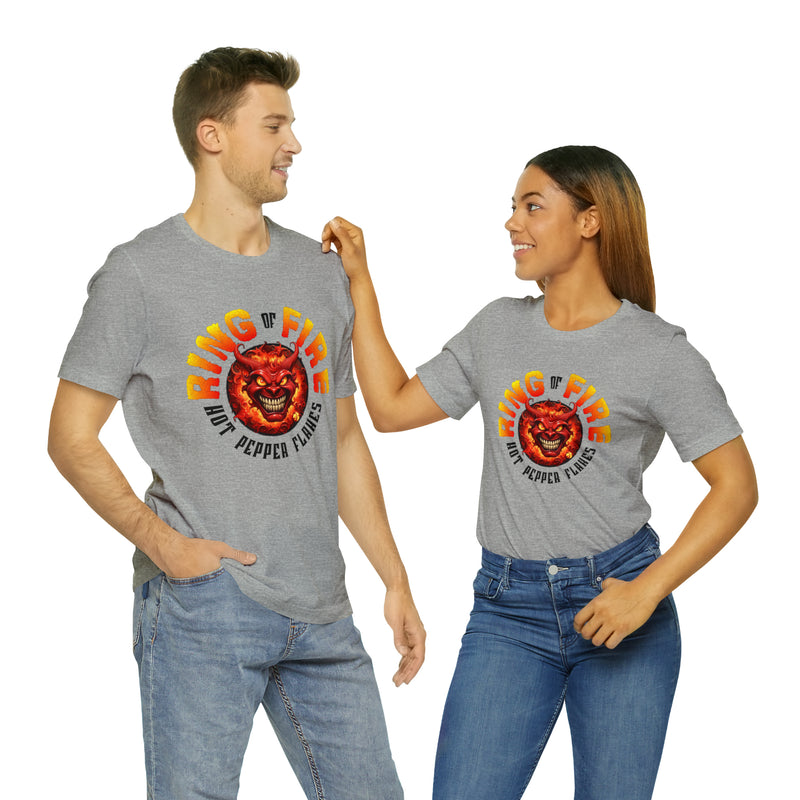 Ring of Fire Hot Pepper Flakes Unisex Jersey Short Sleeve Tee