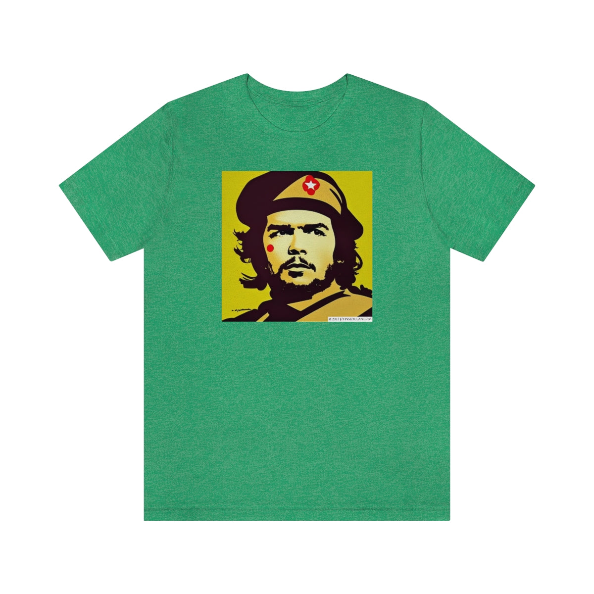 Che Guevara short sleeve olive green T-shirt with classic Che